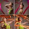 12pcs Dance Ribbons, Rainbow Gymnastics Ribbon Wands for Kids Dancer
